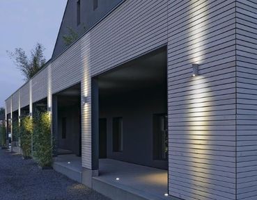 Setting the scene for a wooden façade with lighting from SLV